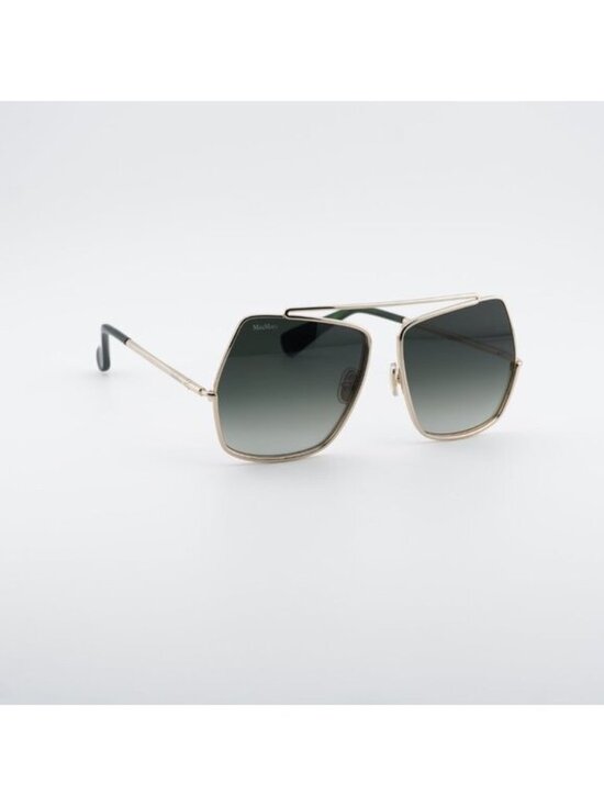 Max Mara MM0102 32P Sunglasses Gold Butterfly Frame, Green Gradient Lenses main image 8